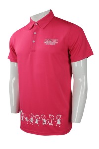 P966 網上訂購短袖POLO恤 大量訂做活動POLO恤 慈善活動 外場制服 製作POLO恤生產商      玫瑰紅